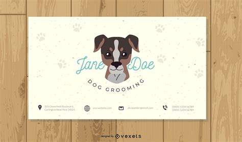 dog grooming business card template.